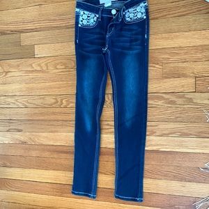 Size 10, dark color jeans